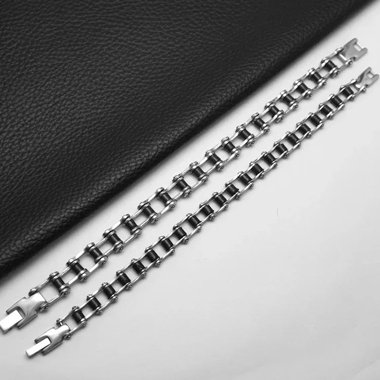 316L Stainless Steel Mens Bracelet Punk Rock Biker  Fashion Jewelry Bike Bicycle Chain Jewellery Inoxidable