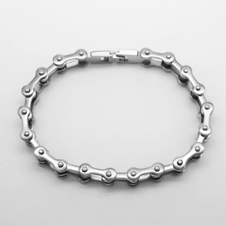 316L Stainless Steel Mens Bracelet Punk Rock Biker  Fashion Jewelry Bike Bicycle Chain Jewellery Inoxidable