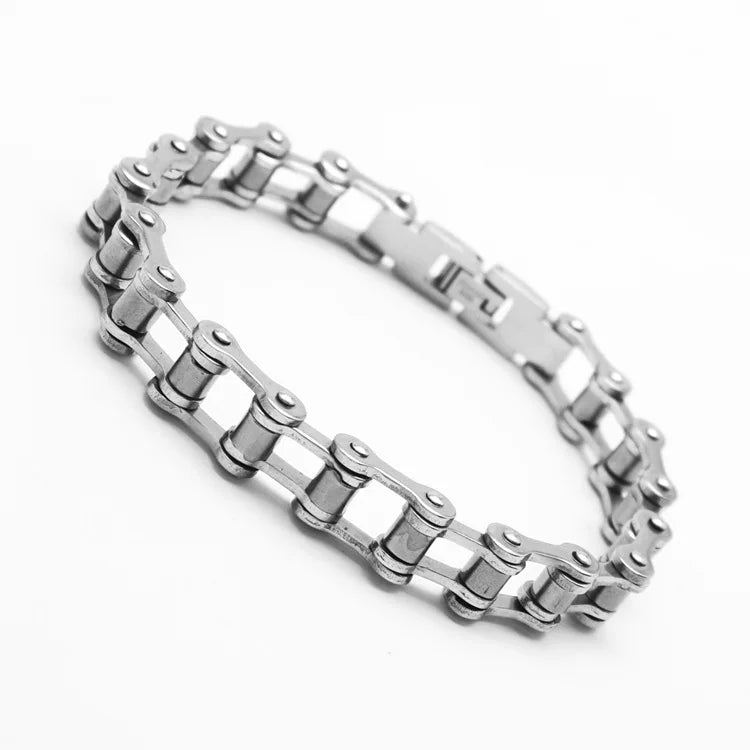 316L Stainless Steel Mens Bracelet Punk Rock Biker  Fashion Jewelry Bike Bicycle Chain Jewellery Inoxidable