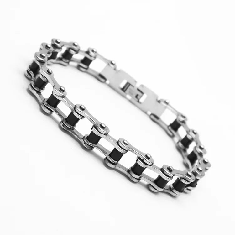 316L Stainless Steel Mens Bracelet Punk Rock Biker  Fashion Jewelry Bike Bicycle Chain Jewellery Inoxidable