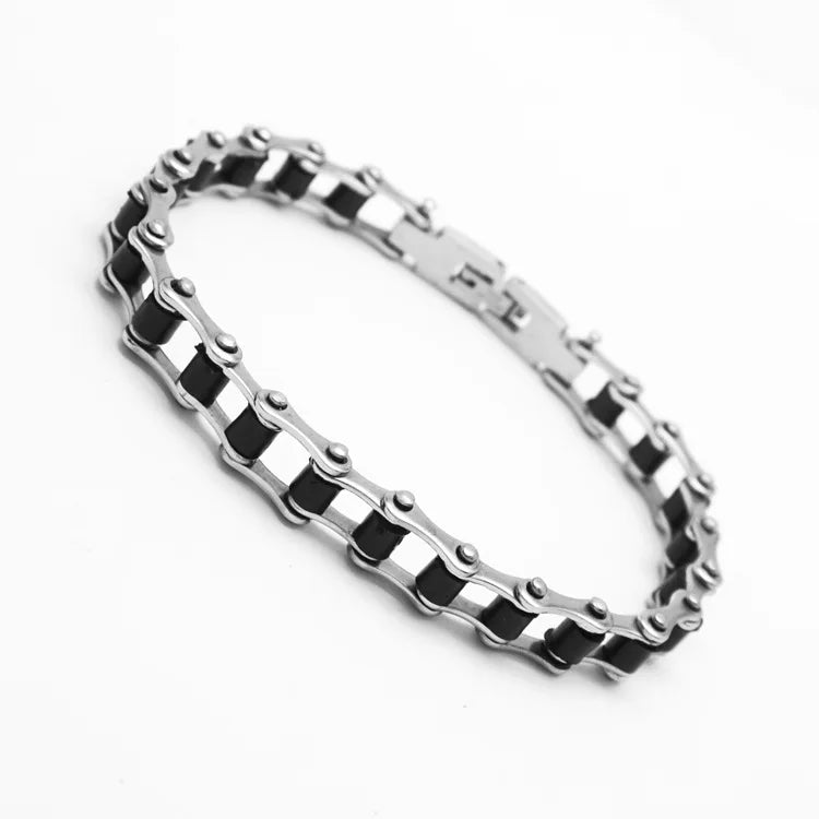 316L Stainless Steel Mens Bracelet Punk Rock Biker  Fashion Jewelry Bike Bicycle Chain Jewellery Inoxidable