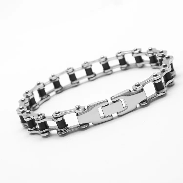 316L Stainless Steel Mens Bracelet Punk Rock Biker  Fashion Jewelry Bike Bicycle Chain Jewellery Inoxidable